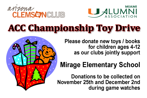 Mirage Elementary Toy Drive Collection – ACC Championship