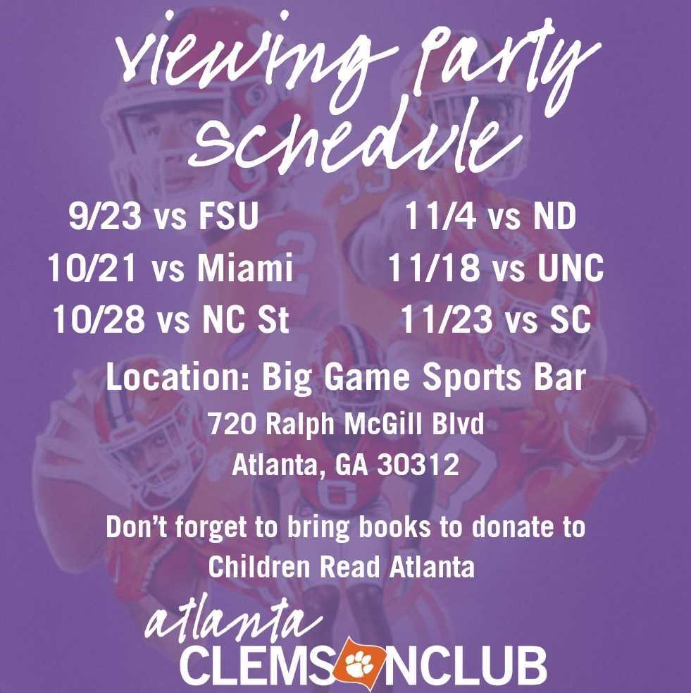 2023 Football Viewing Party Schedule